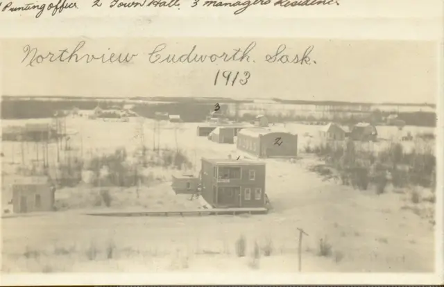 Northview, Cudworth, 1913: printing office, town hall and manager's residence